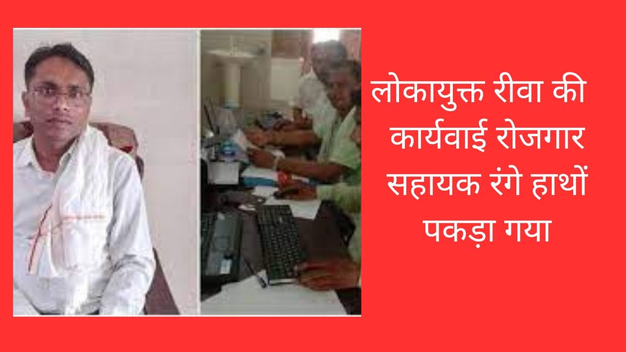 लोकायुक्त रीवा की कार्यवाई रोजगार सहायक रंगे हाथों पकड़ा गया
