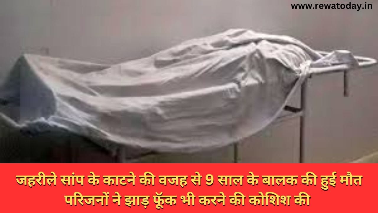 जहरीले सांप के काटने की वजह से 9 साल के बालक की हुई मौत परिजनों ने झाड़ फूॅक भी करने की कोशिश की