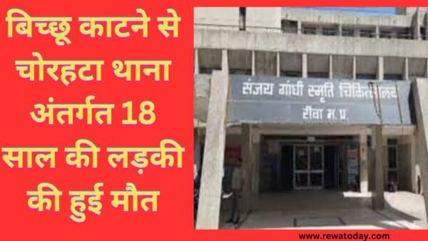 बिच्छू काटने से चोरहटा थाना अंतर्गत 18 साल की लड़की की हुई मौत