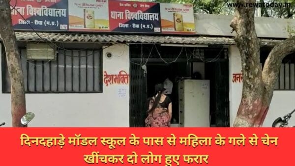 दिनदहाड़े मॉडल स्कूल के पास से महिला के गले से चेन खींचकर दो लोग हुए फरार