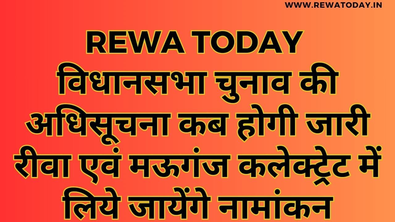विधानसभा चुनाव की अधिसूचना कब होगी जारी रीवा एवं मऊगंज कलेक्ट्रेट में लिये जायेंगे नामांकन