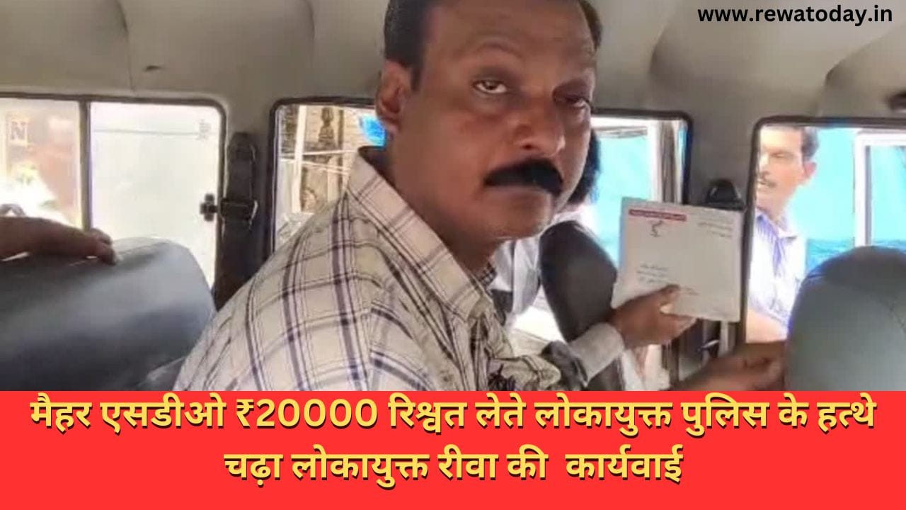 मैहर एसडीओ ₹20000 रिश्वत लेते लोकायुक्त पुलिस के हत्थे चढ़ा लोकायुक्त रीवा की कार्यवाई