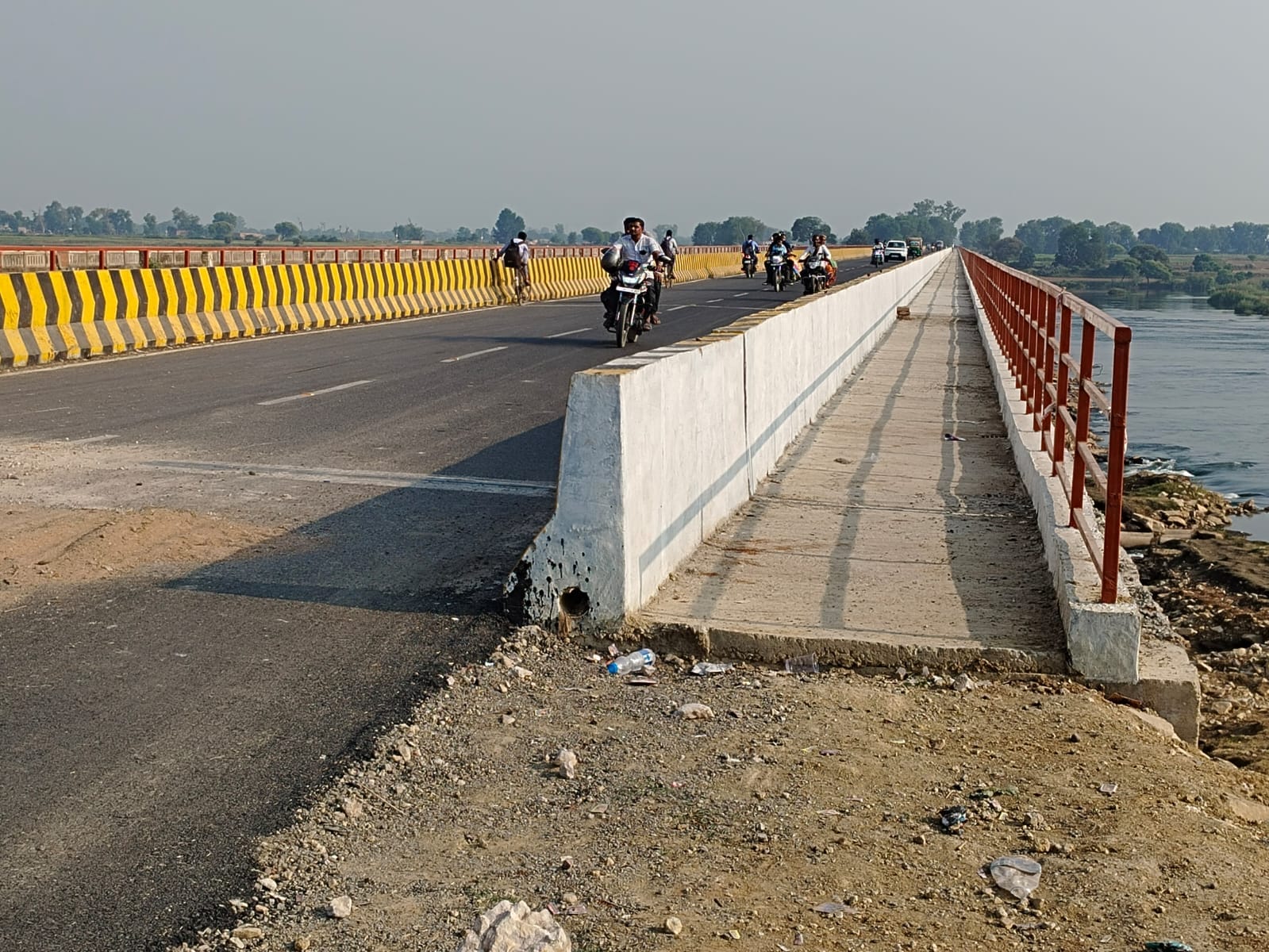 Just two days after the inauguration of CM, there was a crack on the bridge built at a cost of Rs. 66 crores.