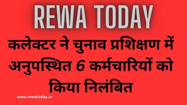 कलेक्टर ने चुनाव प्रशिक्षण में अनुपस्थित 6 कर्मचारियों को किया निलंबित