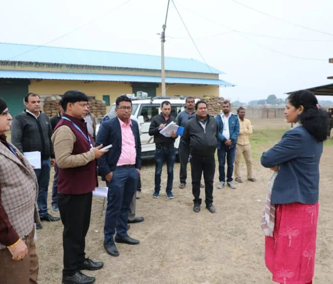 Collector inspected two paddy procurement centers,