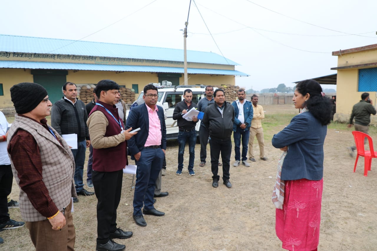 Collector inspected two paddy procurement centers,