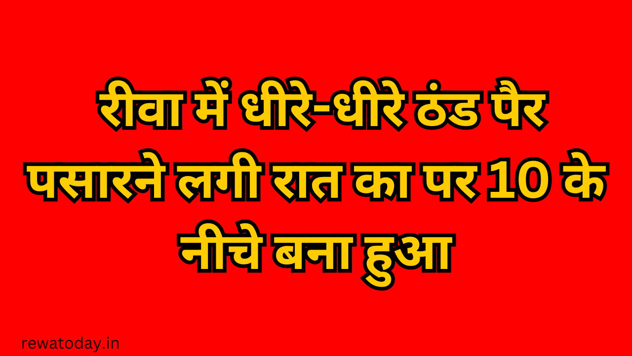Rewa Today : रीवा में धीरे-धीरे ठंड पैर पसारने लगी रात का पर 10 के नीचे बना हुआ