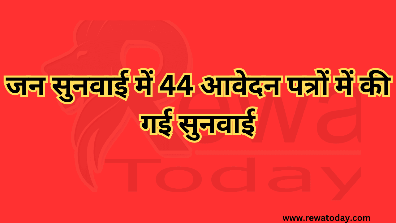 जन सुनवाई में 44 आवेदन पत्रों में की गई सुनवाई