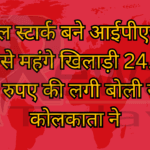 मिचेल स्टार्क बने आईपीएल के सबसे महंगे खिलाड़ी 24.75 करोड रुपए की लगी बोली खरीदा कोलकाता ने