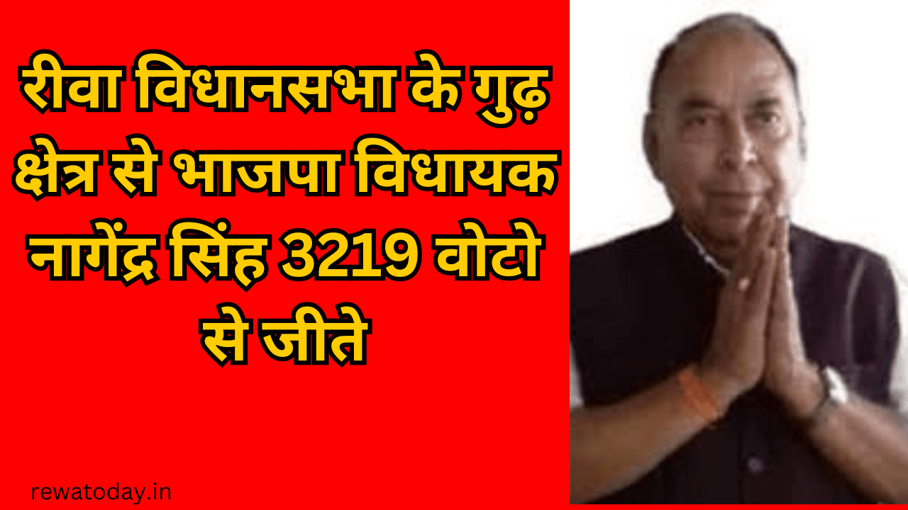 रीवा विधानसभा के गुढ़ क्षेत्र से भाजपा विधायक नागेंद्र सिंह 3219 वोटो से जीते