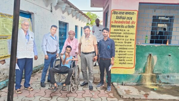 Differently Abled Voters Cast Their Votes