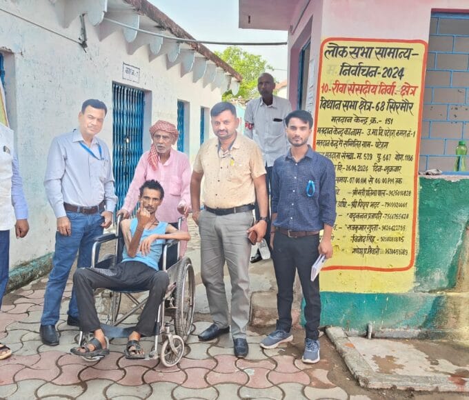 Differently Abled Voters Cast Their Votes