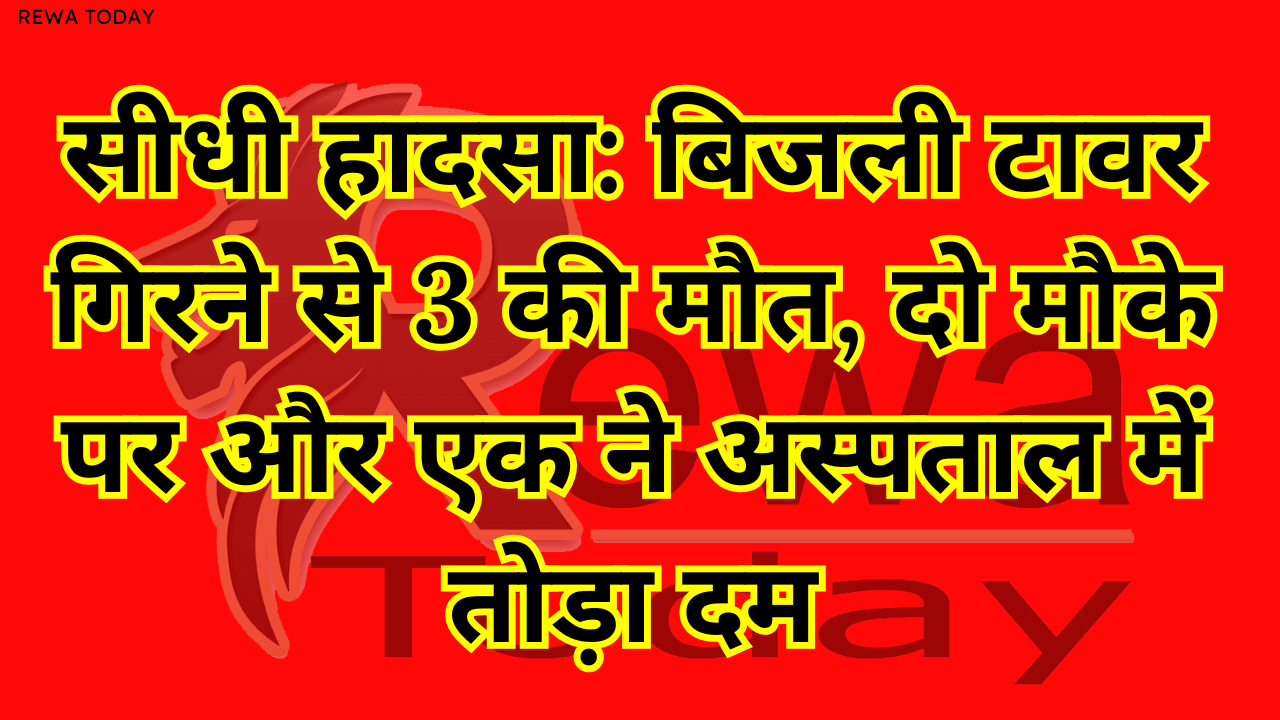 सीधी हादसा बिजली टावर गिरने से 3 की मौत, दो मौके पर और एक ने अस्पताल में तोड़ा दम