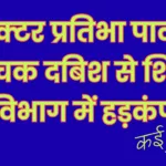 Collector Pratibha Pal's surprise raid caused a stir in the education department, and several files were seized.