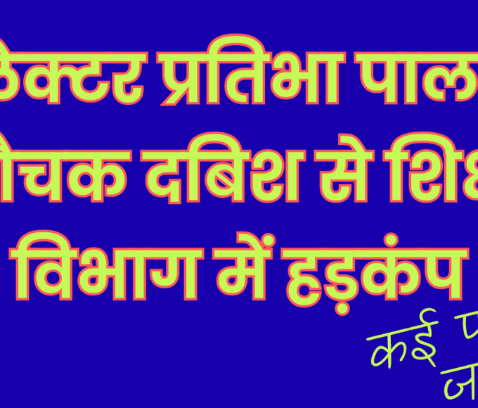 Collector Pratibha Pal's surprise raid caused a stir in the education department, and several files were seized.