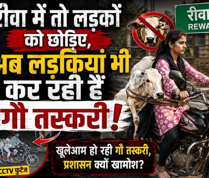 In Rewa, let alone boys, even girls are now smuggling cows on motorcycles.
