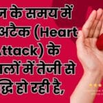 आज के समय में हार्ट अटैक (Heart Attack) के मामलों में तेजी से वृद्धि हो रही है,