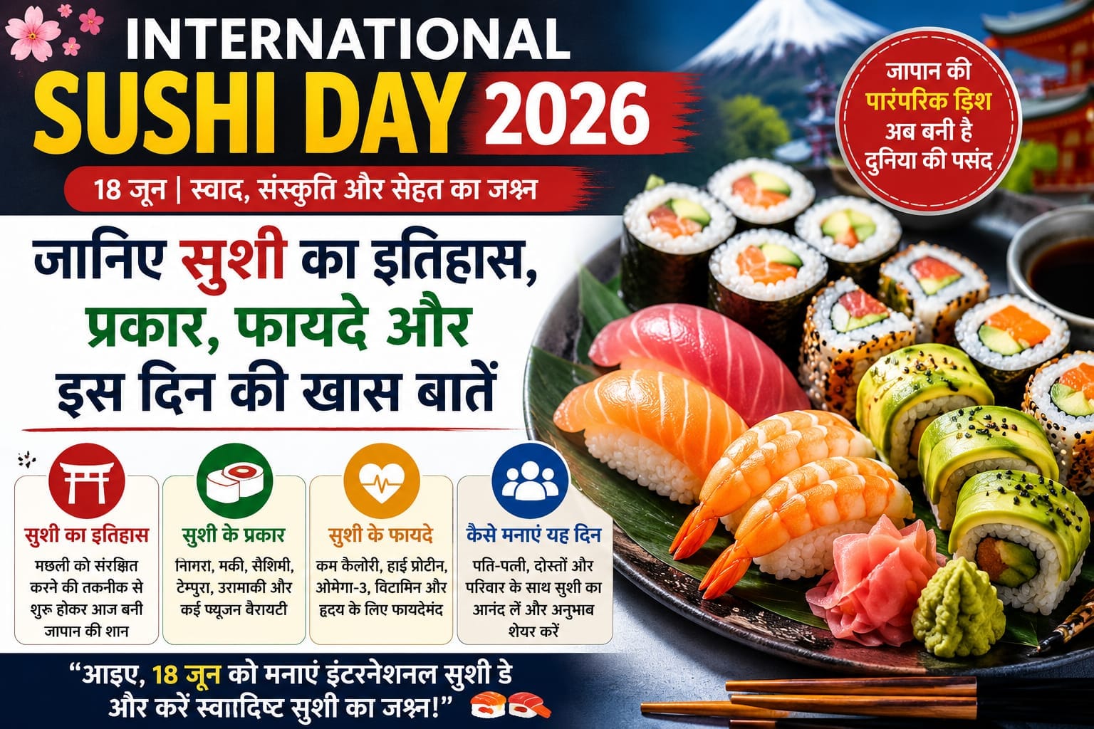 International Sushi Day 2026: जानिए सुशी का इतिहास,