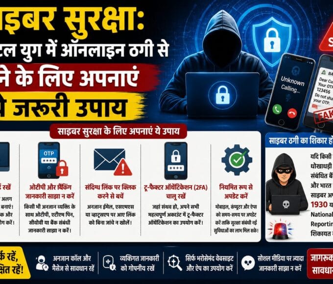 साइबर सुरक्षा: डिजिटल युग में ऑनलाइन ठगी से बचने के लिए अपनाएं ये जरूरी उपाय