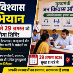 A camp for the Chief Minister's Jan Vishwas Abhiyan will be held in Mangawan on August 29.